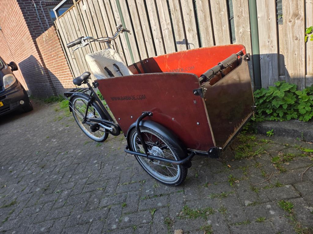 Babboe bakfiets, Fietsen en Brommers, Fietsen | Bakfietsen, Ophalen of Verzenden, Gebruikt, 4 kinderen of meer, Huif