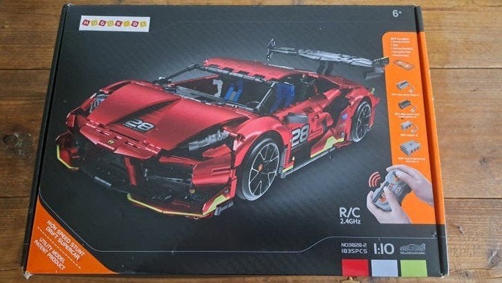Bouwset RC Sportwagen 1:10 - 1835 onderdelen, Overige merken, Auto, 1:32 tot 1:50, Nieuw