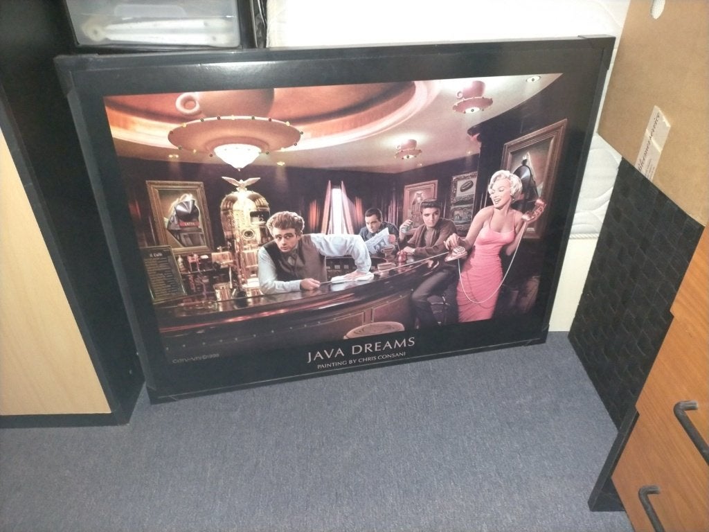 Chris consani Java dreams poster met verlichting, Ophalen, Zo goed als nieuw, Foto of Poster