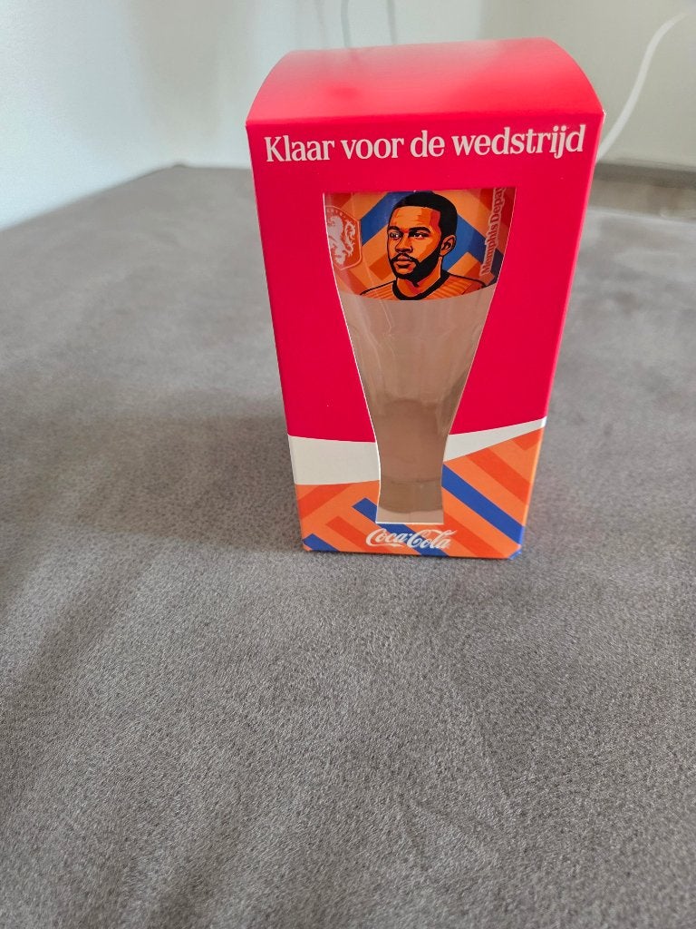 Coca cola glazen wk Memphis Depay, Verzamelen, Ophalen of Verzenden, Nieuw, Frisdrankglas