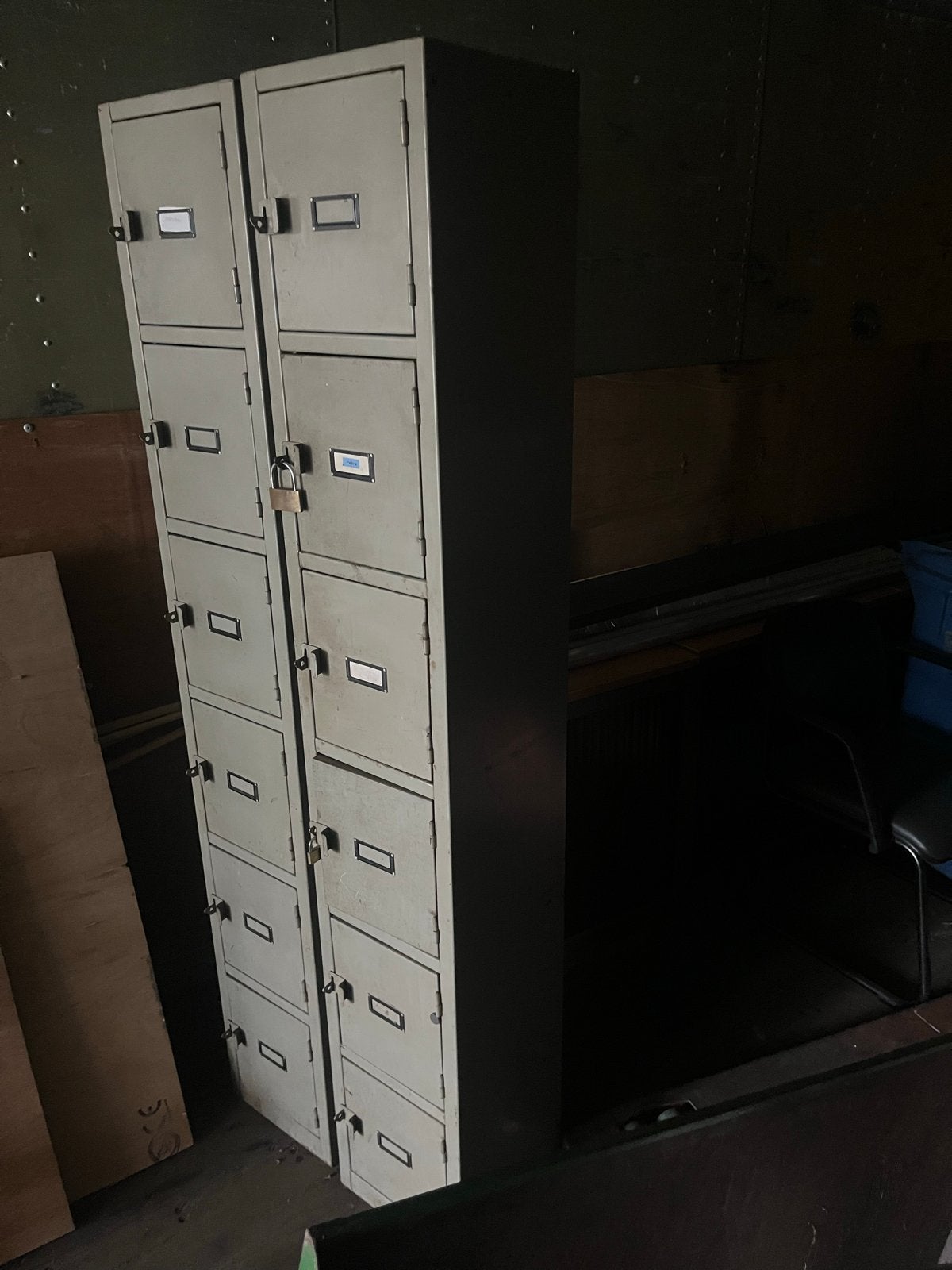 2 Vintage Locker Kastjes - 6 Vakken per kast - 185x30x30 cm, Ophalen of Verzenden, Gebruikt