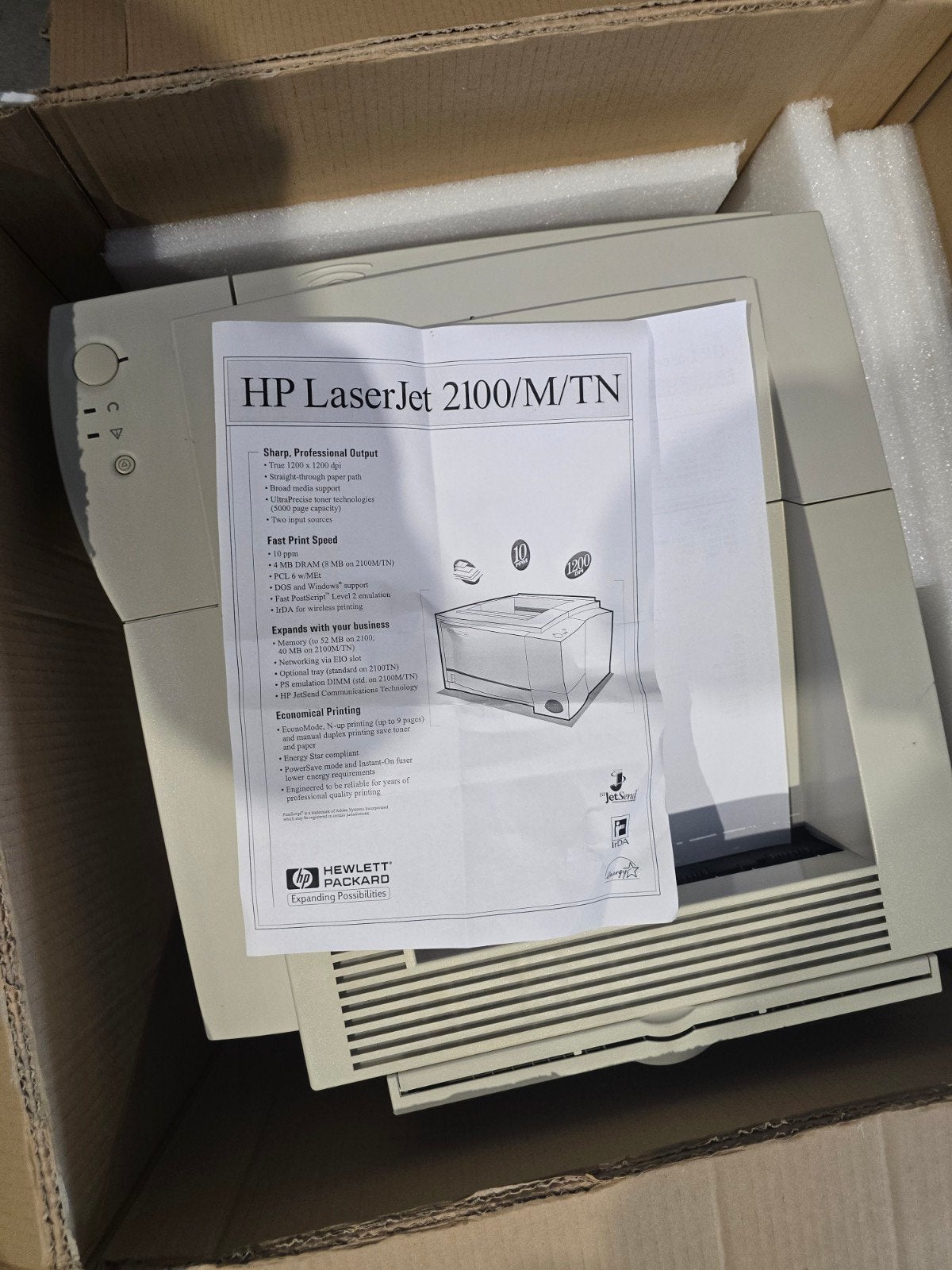 HP LaserJet 2100/M/TN Laserprinter - Zo goed als nieuw, Zwart-en-wit printen, Printer, Ophalen of Verzenden, Zo goed als nieuw