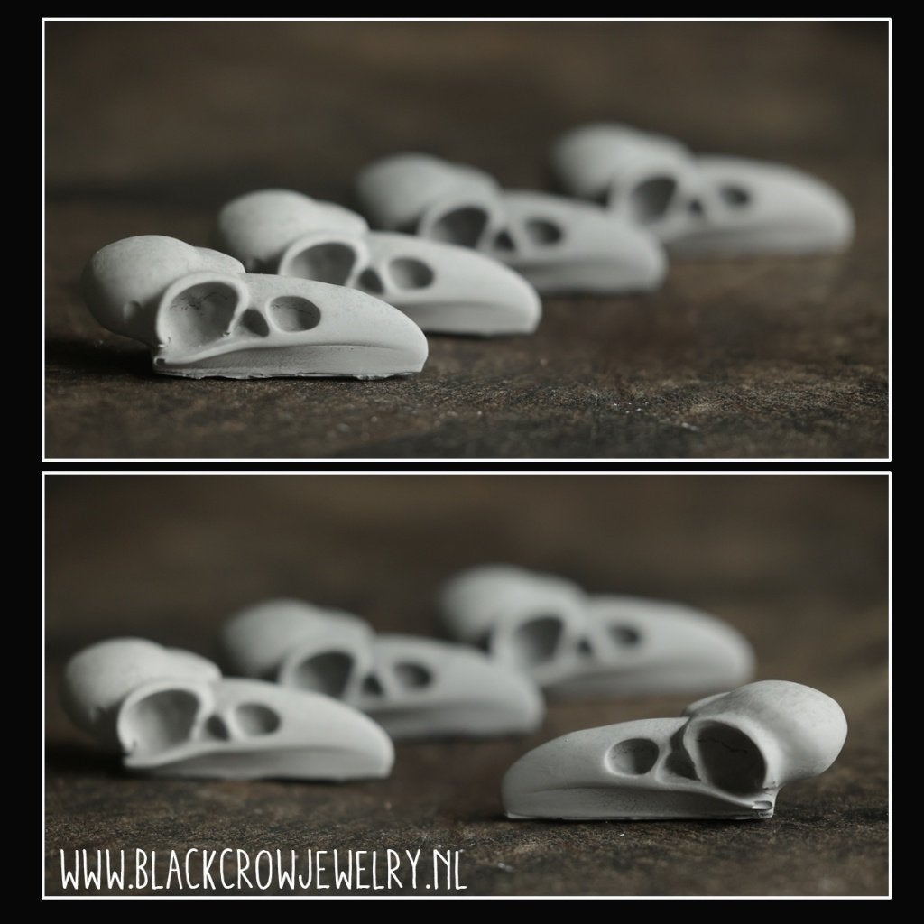 kleine crow skulls handgemaakt, Ophalen of Verzenden, Nieuw, Dier
