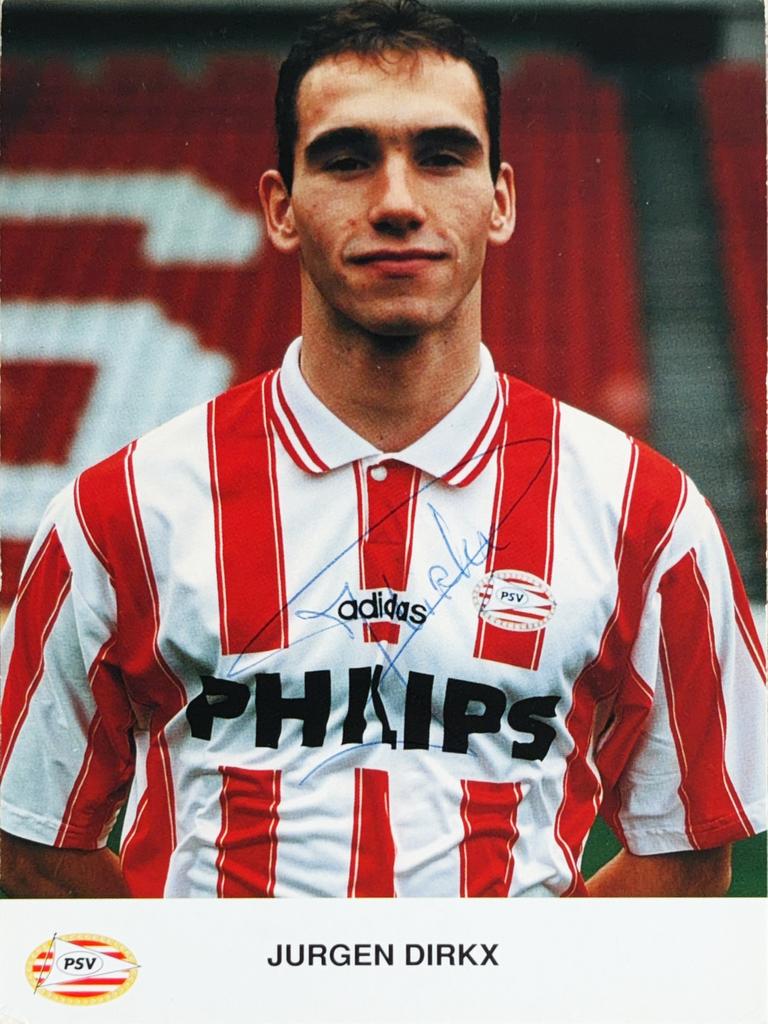 Spelerskaart Jurgen Dirkx - PSV Eindhoven - seizoen 1994/95, Ophalen of Verzenden, Zo goed als nieuw, PSV, Spelerskaart