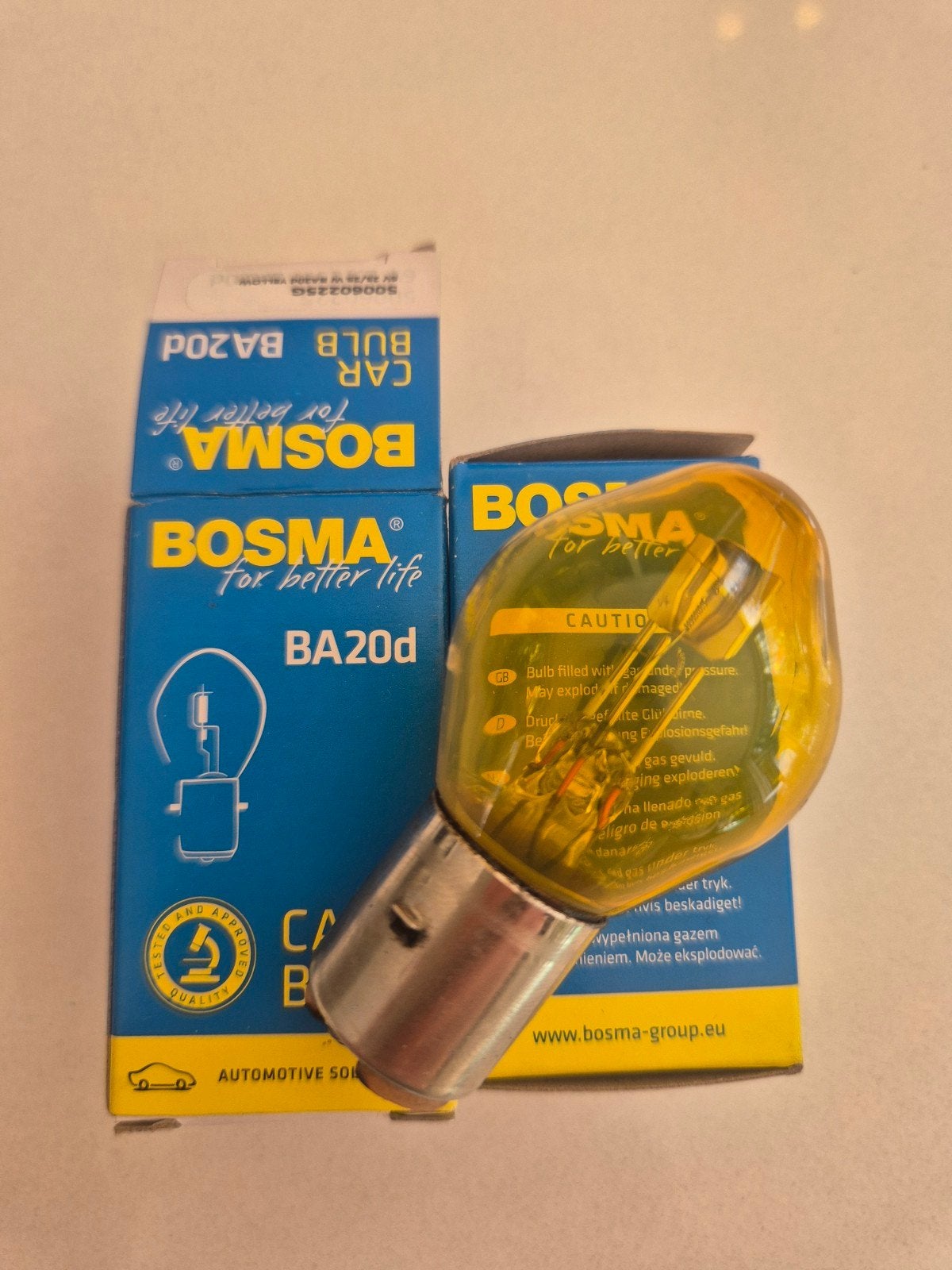 2x Bosma BA20d 6V 25/25W Gele Autolamp - Nieuw, Verzenden, Nieuw