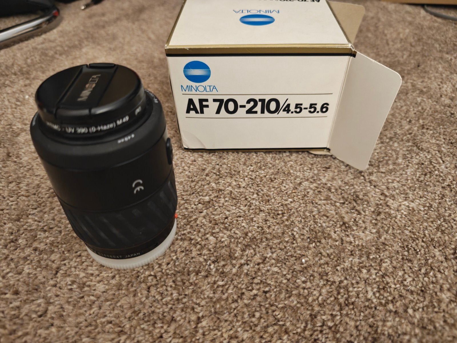 Minolta AF 70-210mm f/4.5-5.6 lens met doos, Gebruikt, Verzenden, Telelens, Minolta
