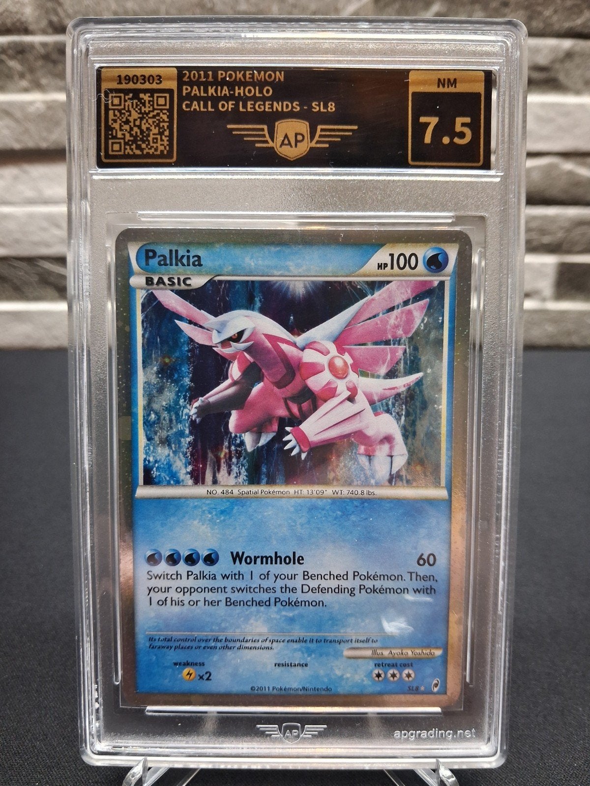2011 Palkia Holo Pokémon Kaart - Call of Legends SL8 NM 7.5, Hobby en Vrije tijd, Verzamelkaartspellen | Pokémon, Ophalen of Verzenden