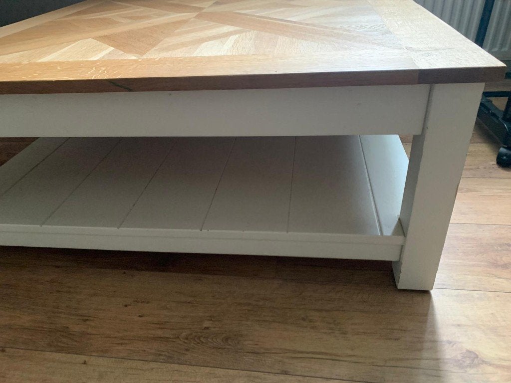 Eiken tafel 100x100cm, Ophalen, Gebruikt, 100 tot 150 cm, Eikenhout
