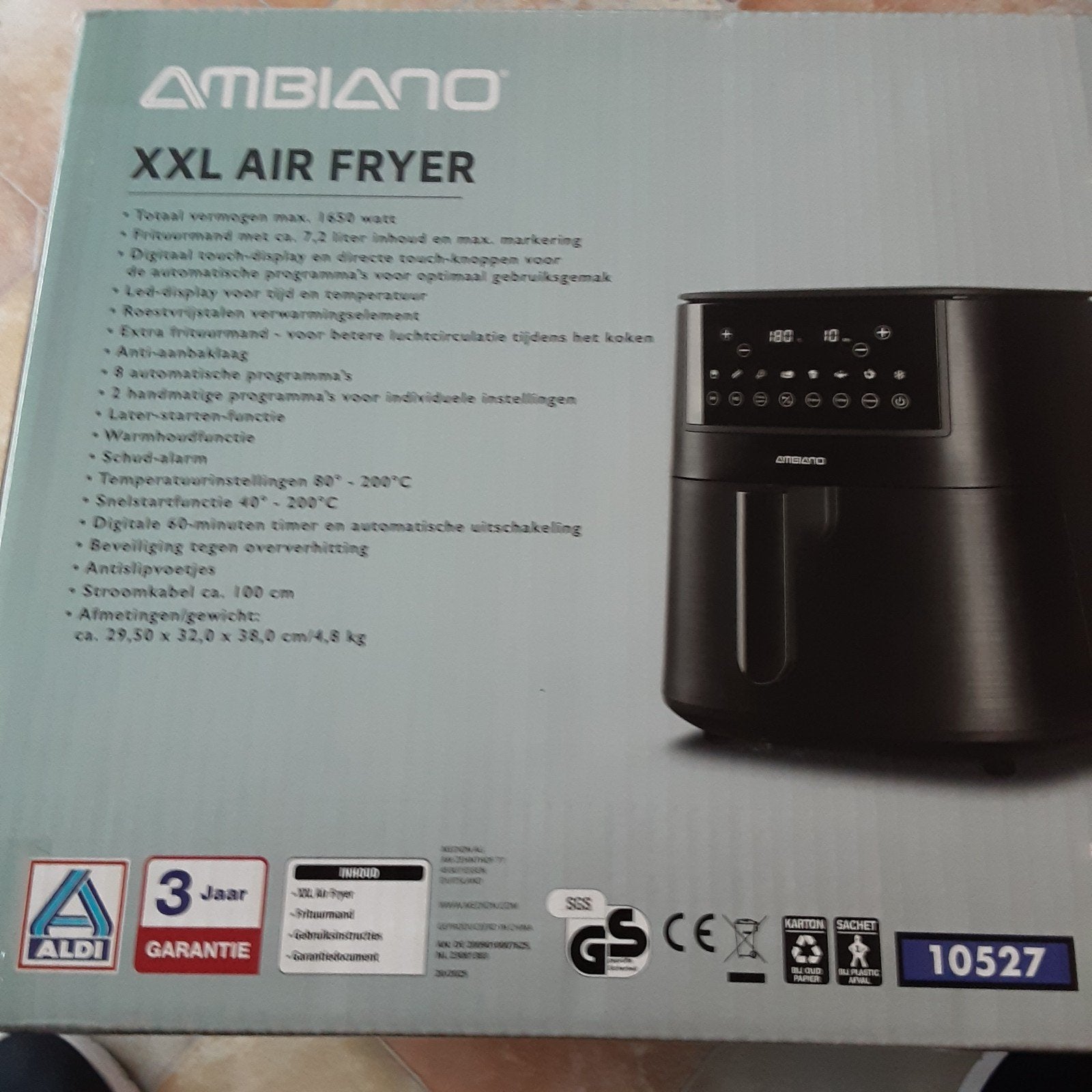 XXL AIR FRYER, Ophalen of Verzenden, Nieuw, Airfryer XXL, 1500 gram of meer