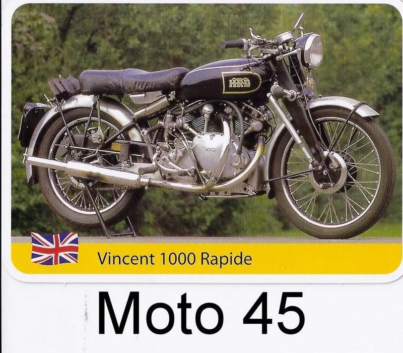 Kw45 motorkaart vincent 1000 rapide, Ophalen of Verzenden, Zo goed als nieuw, Auto's