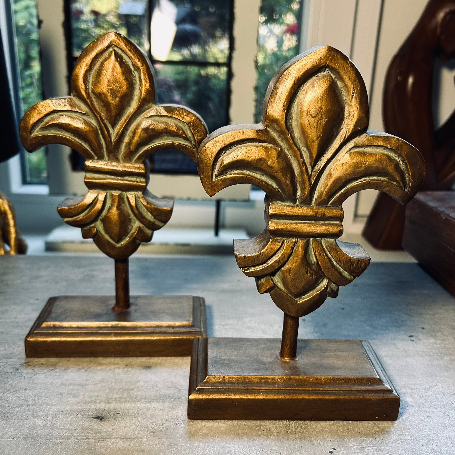 set houten Fleur-de-lis (Franse lelie) 21 cm hoog, Ophalen of Verzenden
