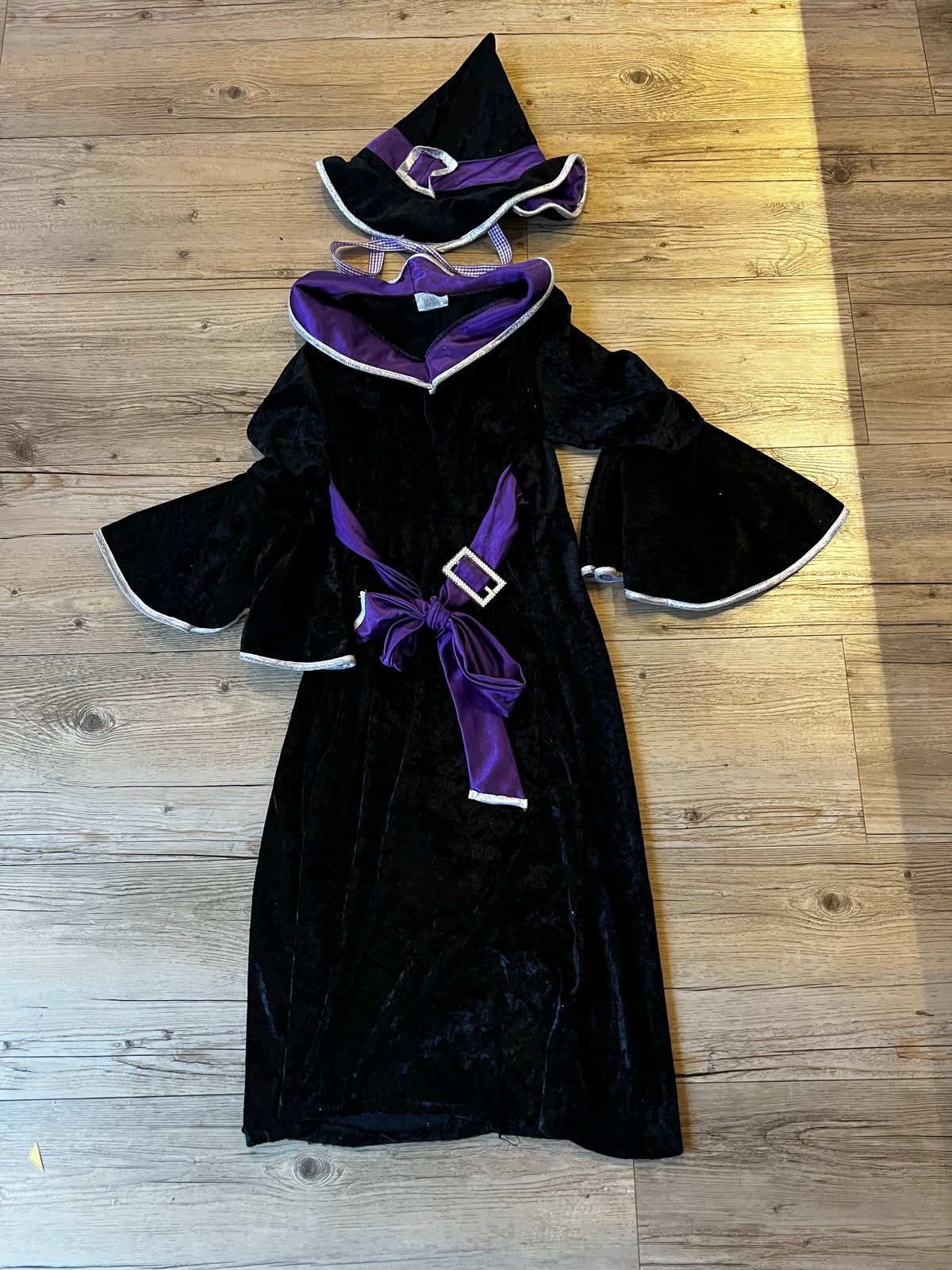 Heksenjurk met hoed - Halloween - Maat 140, Ophalen of Verzenden, Gebruikt, Meisje, Setje