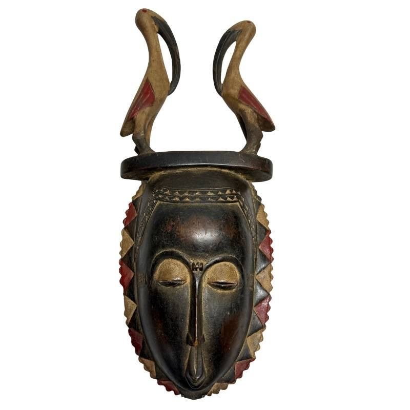 Masker – hout – Baule – Ivoorkust – 51 cm, Antiek en Kunst, Hout, Afrika, Masker, Ophalen of Verzenden