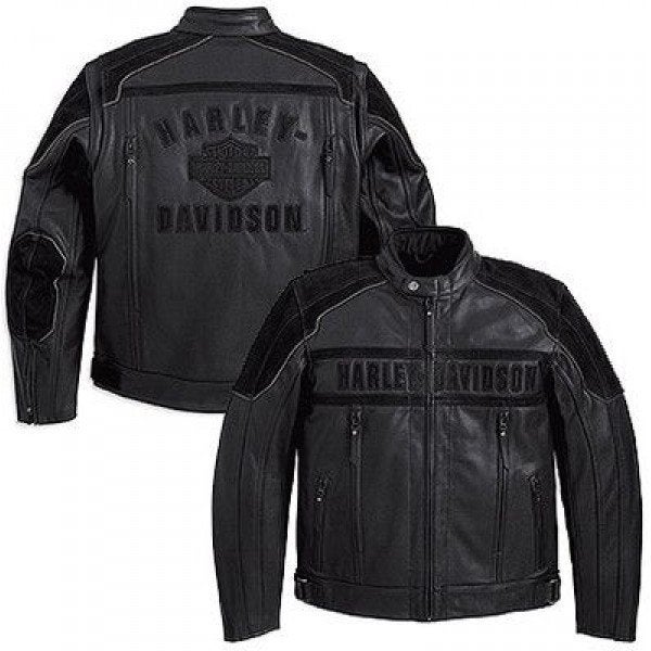 Harley Challenger B&S Zwart Lederen Jas/Jacket, nw, maat L., Motoren, Ophalen of Verzenden, Nieuw met kaartje, Jas | leer
