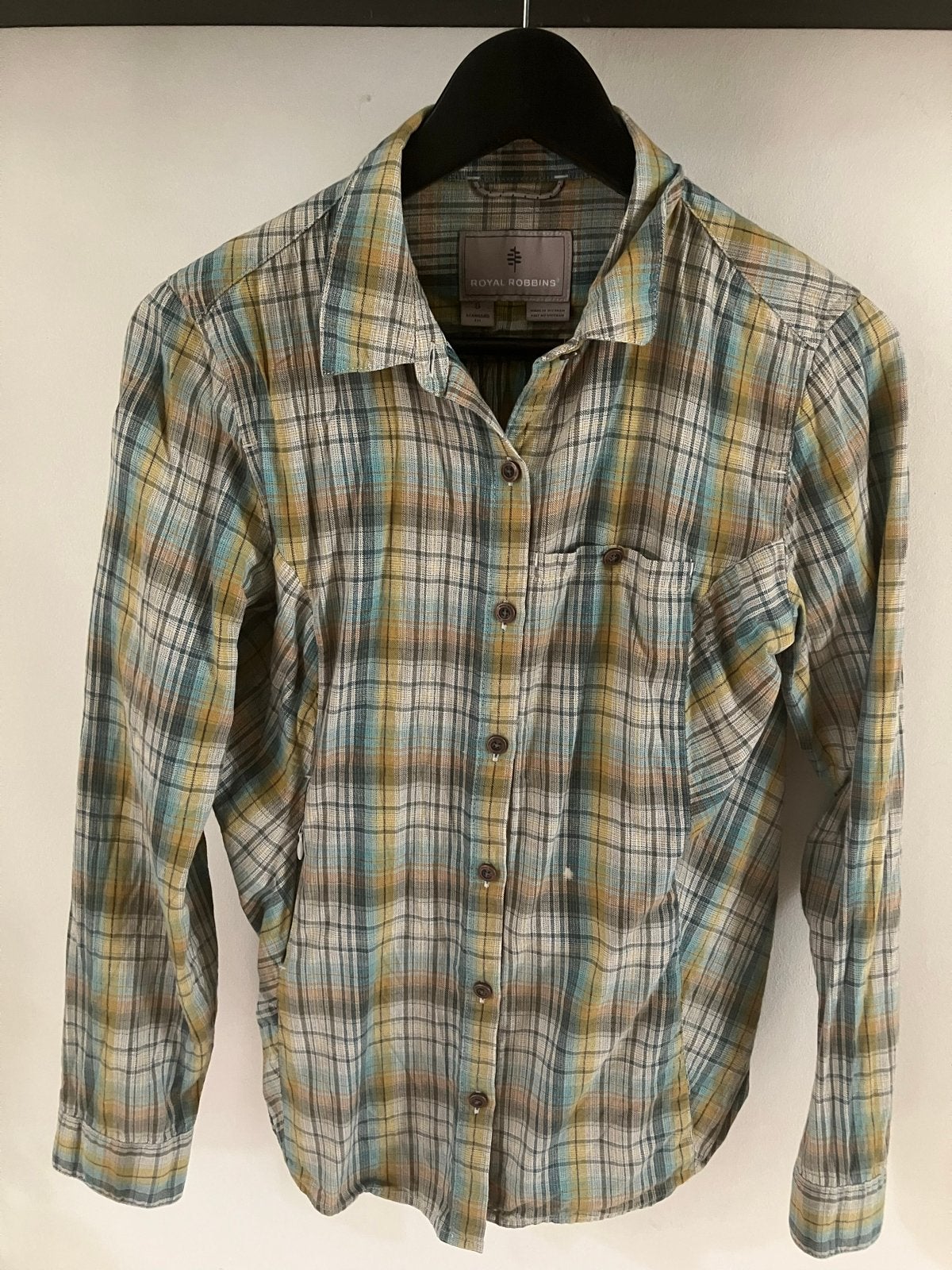 Royal Robbins Damesblouse Outdoor Geruit Maat S Getailleerd, Ophalen of Verzenden, Gedragen, Maat 36 (S), Meerkleurig