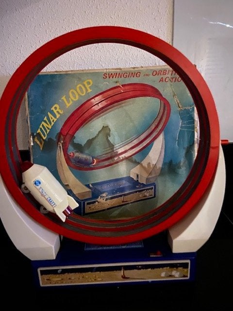 Space toy, Lunar Loop magnetisch battery toy jaren Daya '60, Ophalen of Verzenden