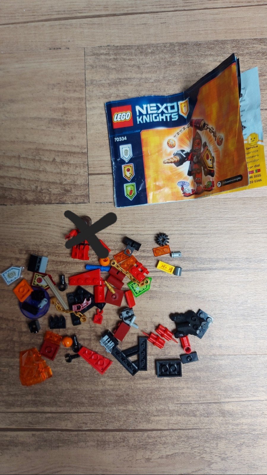 Losse stenen van lego nexo knight 70334 ultimate monster., Gebruikt, Overige thema's, Lego, Ophalen of Verzenden