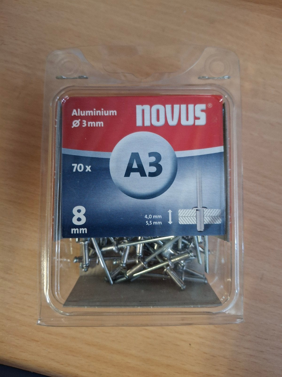6 doosjes Novus A3/8mm aluminium blindklinknagels, Ophalen of Verzenden