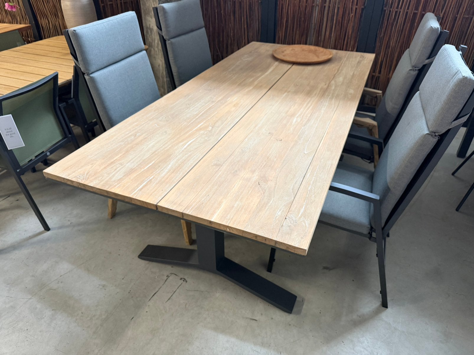 SUNS Stockholm tuintafel 220 antraciet, Tuin en Terras, Ophalen, Roystore.nl@gmail.com, Teakhout, Zo goed als nieuw