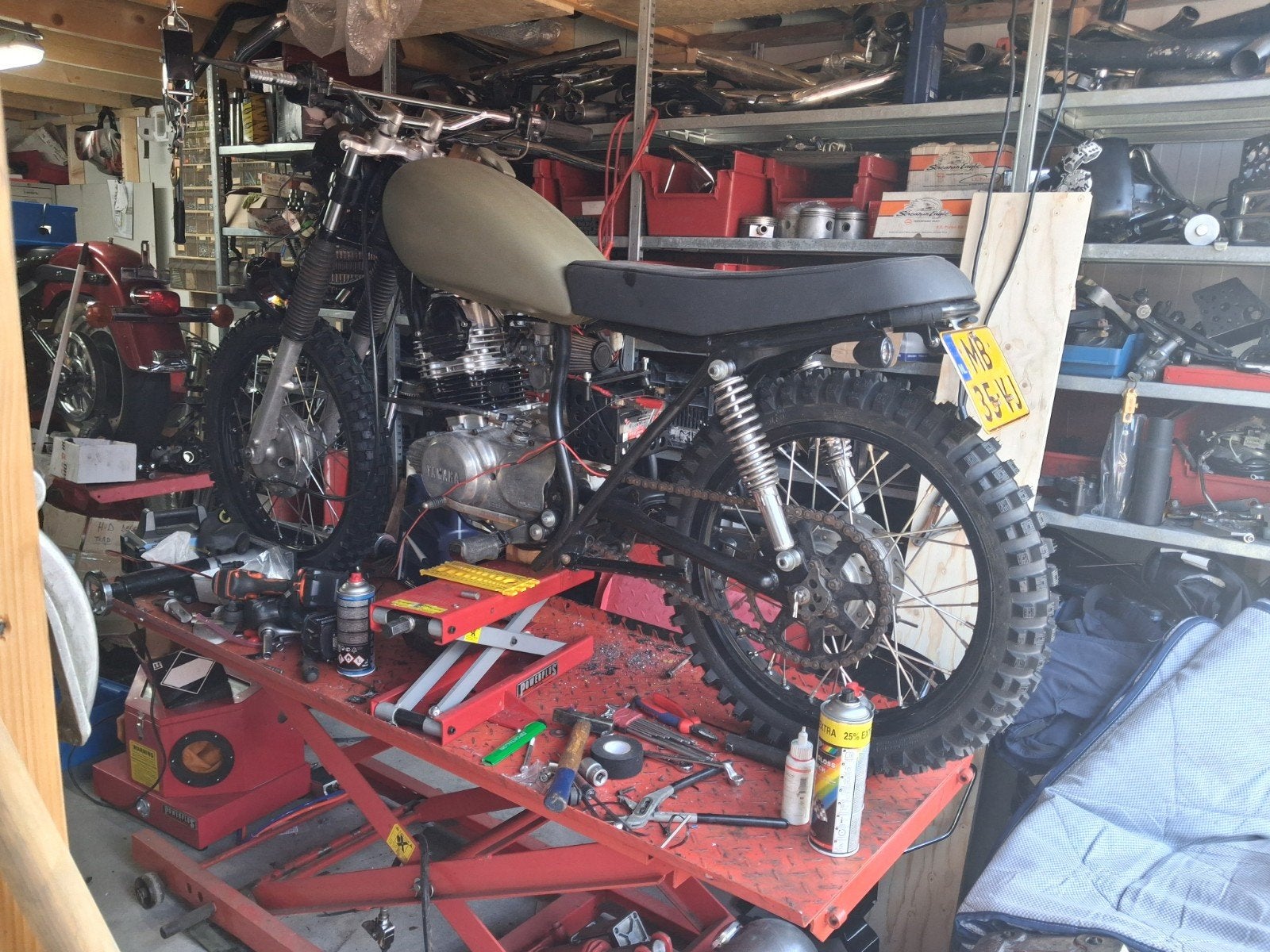Yamaha SR 250 uit 1982 - Klassieke Scrambler Project, Motoren, Ophalen