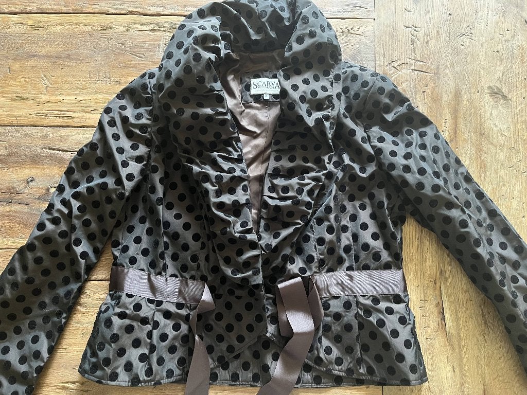 Scarva Woman jasje bruinachtige kleur met stippen maat 46, Kleding | Dames, Bruin, Scarva, Maat 46/48 (XL) of groter, Ophalen of Verzenden