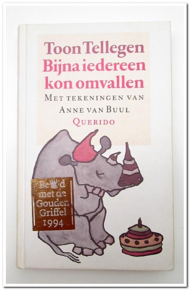 Dierenverhalen M4879: Bijna iedereen kon omvallen 10+, Ophalen of Verzenden, Zo goed als nieuw, Fictie, Toon Tellegen