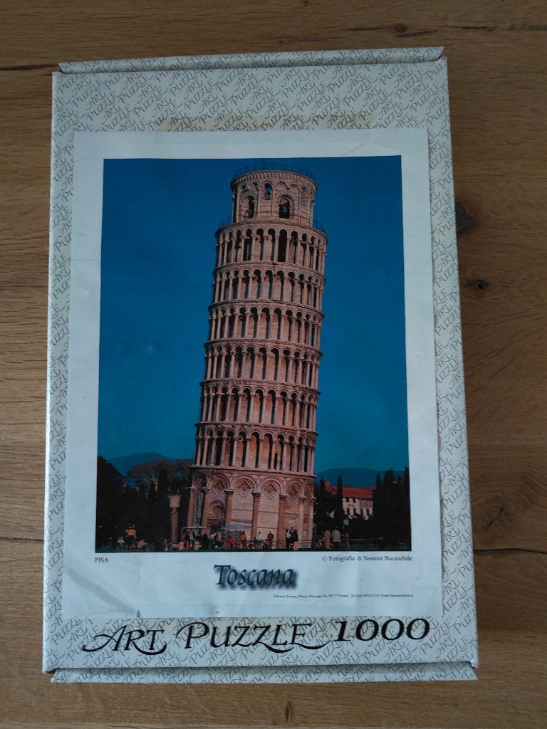 Art puzzel Toscane, Pisa 1000 st., Ophalen of Verzenden, 500 t/m 1500 stukjes, Zo goed als nieuw, Legpuzzel