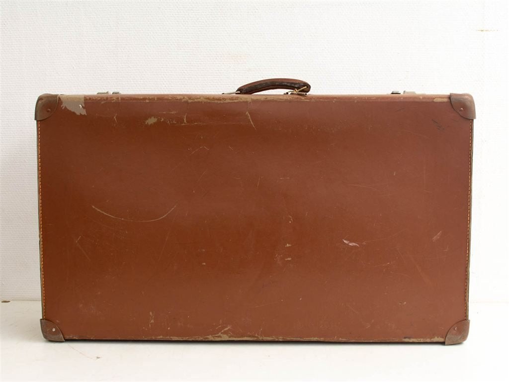 bruine koffer 28786, Ophalen of Verzenden, Gebruikt, Overige materialen, 70 cm of meer