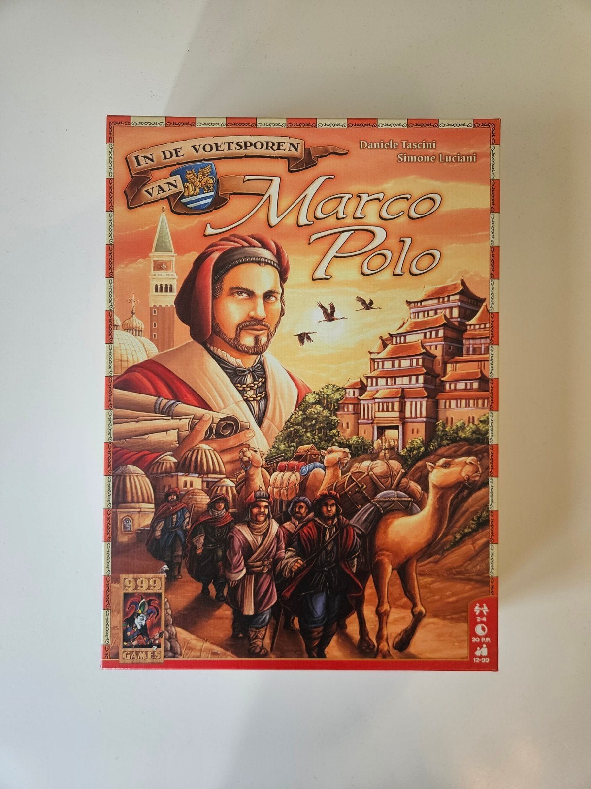 In de Voetsporen van Marco Polo Bordspel - zgan!, Drie of vier spelers, Ophalen of Verzenden, Zo goed als nieuw, 999 Games