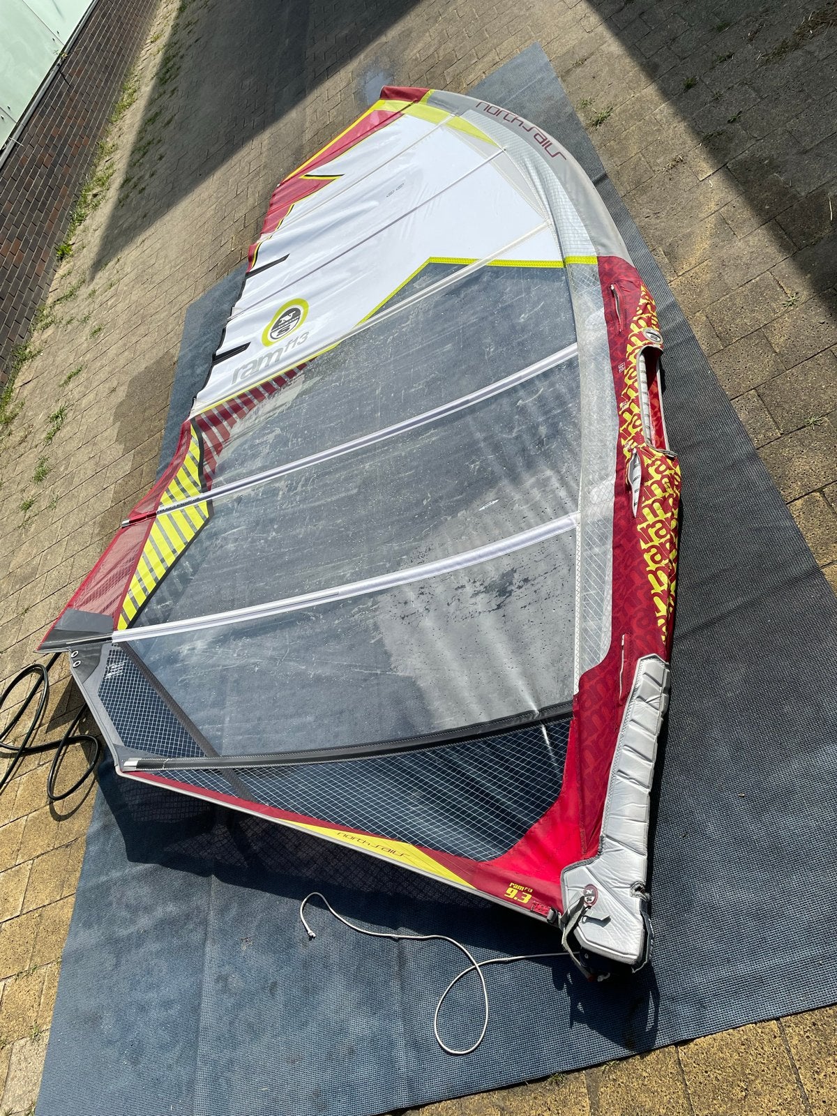North Sails Ram windsurfzeil 9.3 m², Watersport en Boten, Windsurfen, Ophalen, Gebruikt, North Sails, 8 m² of meer