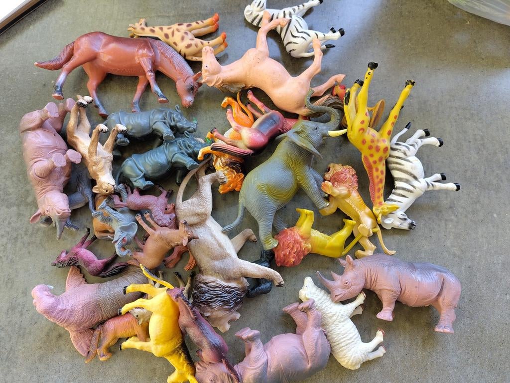 Grote set speelgoed dieren, safari en boerderij, Ophalen of Verzenden, Gebruikt, Jongen of Meisje