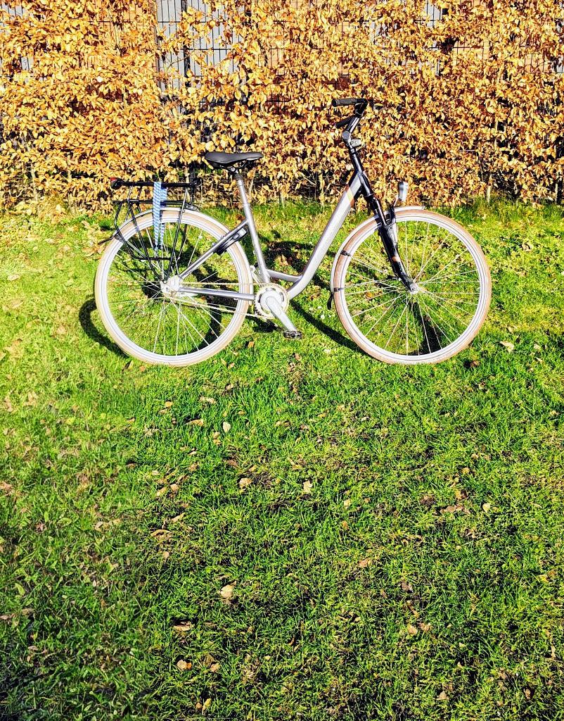 Te koop :Damesfiets Trek, Fietsen en Brommers, Fietsen | Dames | Damesfietsen, Terugtraprem, 53 tot 56 cm, Zo goed als nieuw, Ophalen