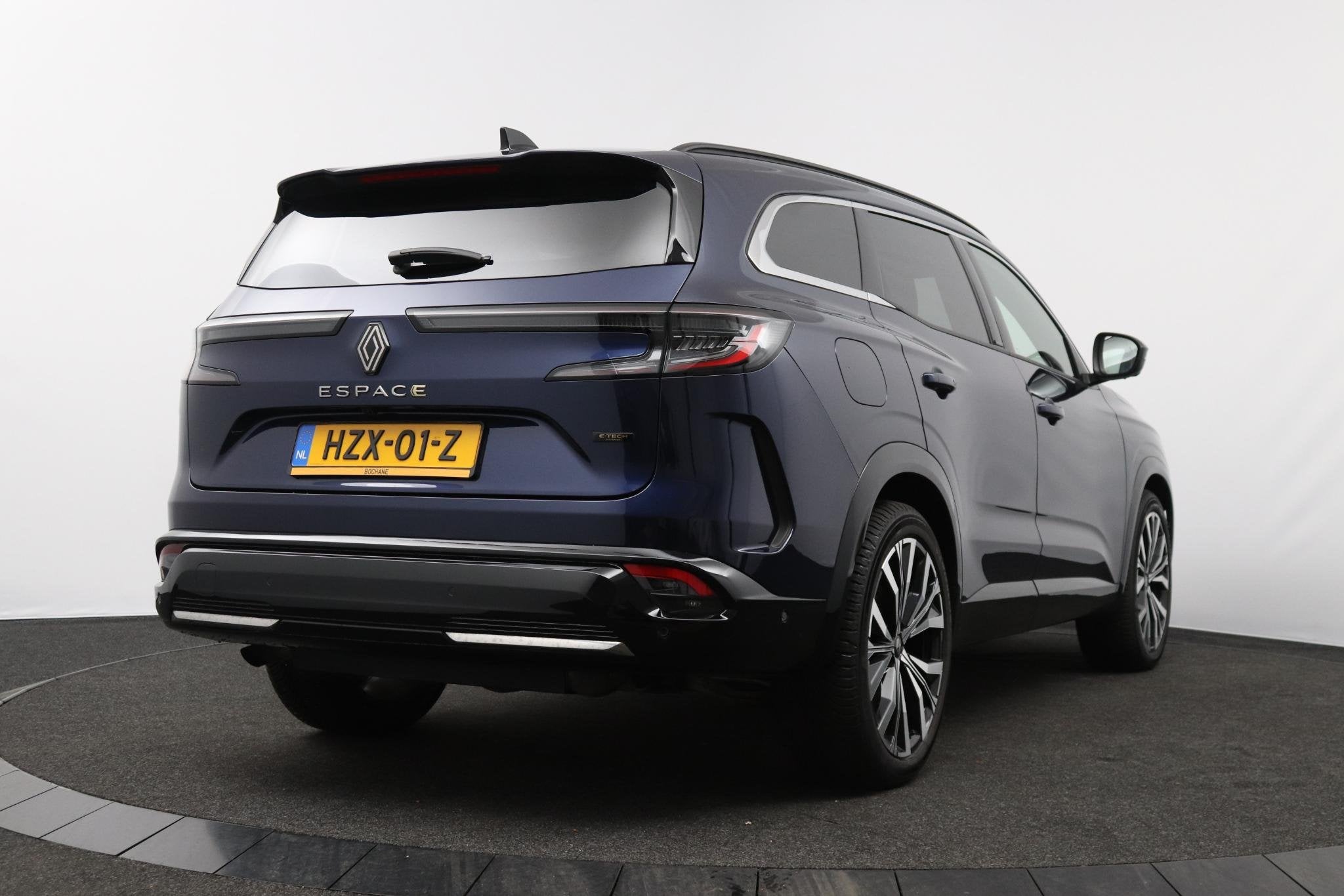 Renault Espace E-Tech full hybrid 200 iconic 7p. | Leder | P, Auto's, Renault, Gebruikt, 1199 cc, Blauw, 7 stoelen