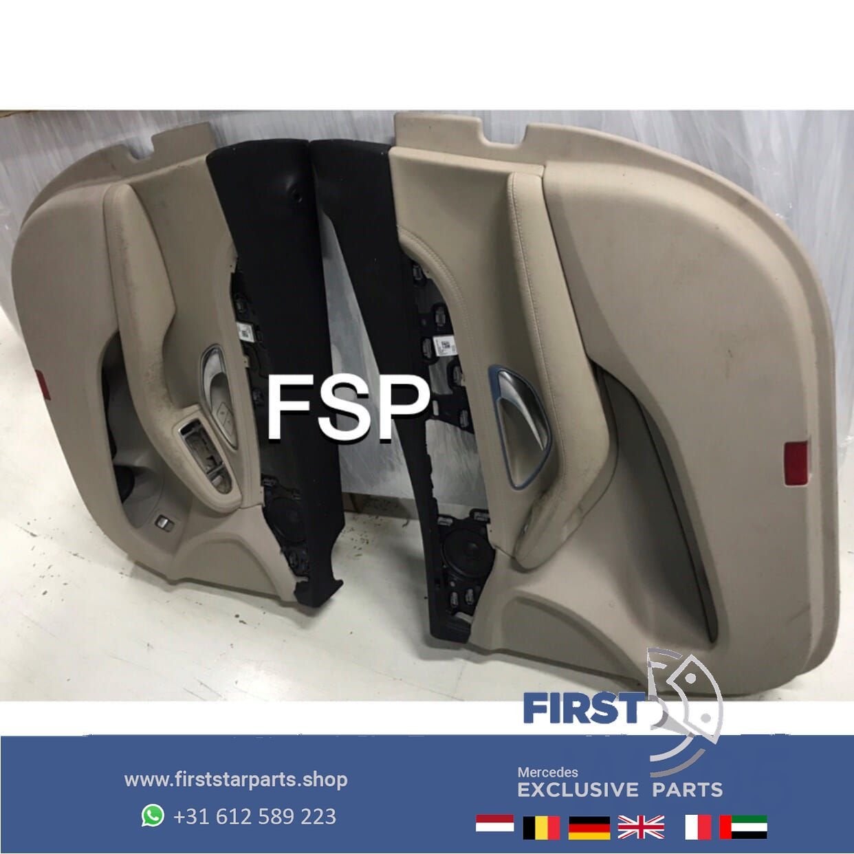 W205 DEURPANEEL SET Mercedes C KLASSE LRVA 4X DEURKAART LINK, Auto-onderdelen, Interieur en Bekleding, Gebruikt, -, Ophalen of Verzenden