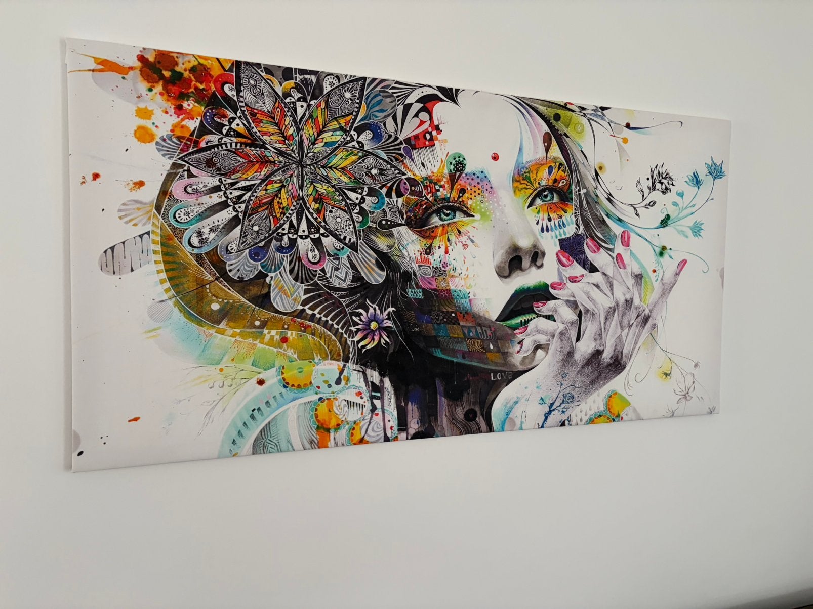 Banksy Urban Graffiti Princess canvas 140x 50 cm twv 125,-, Ophalen of Verzenden