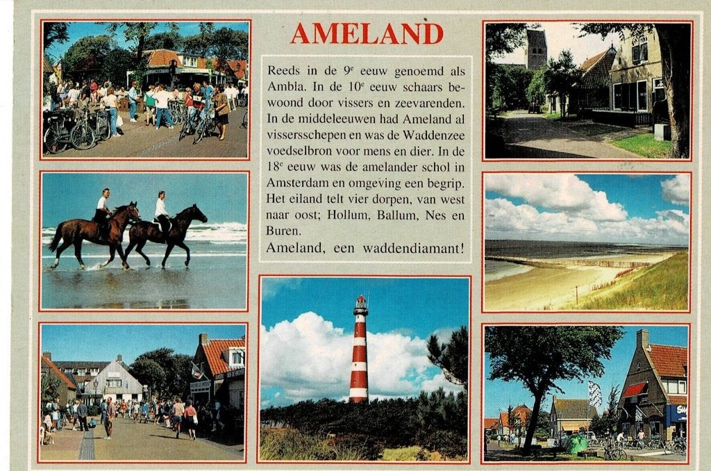 Ameland, Ophalen of Verzenden, 1940 tot 1960, Gelopen, Waddeneilanden