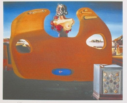 Salvador Dali(1904)Lithografie"Memory of Child Woman"Ges Gen, Overige onderwerpen, Ophalen of Verzenden, Lithografie, Gelimiteerde oplage