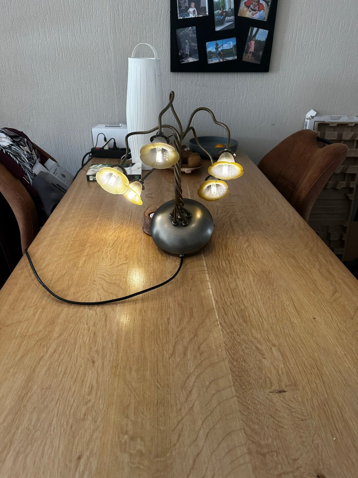 Wanlampn, Inclusief lichtbron, Ophalen of Verzenden, Zo goed als nieuw, Goud