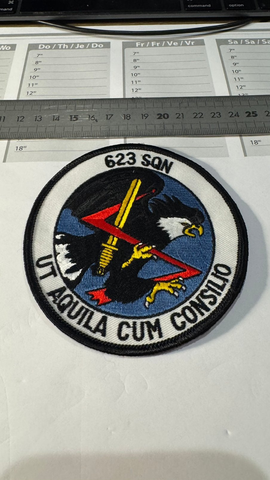 Patch luchtmacht klu 312 311 623 squadron, Verzamelen, Ophalen of Verzenden, Zo goed als nieuw, Patch, Badge of Embleem