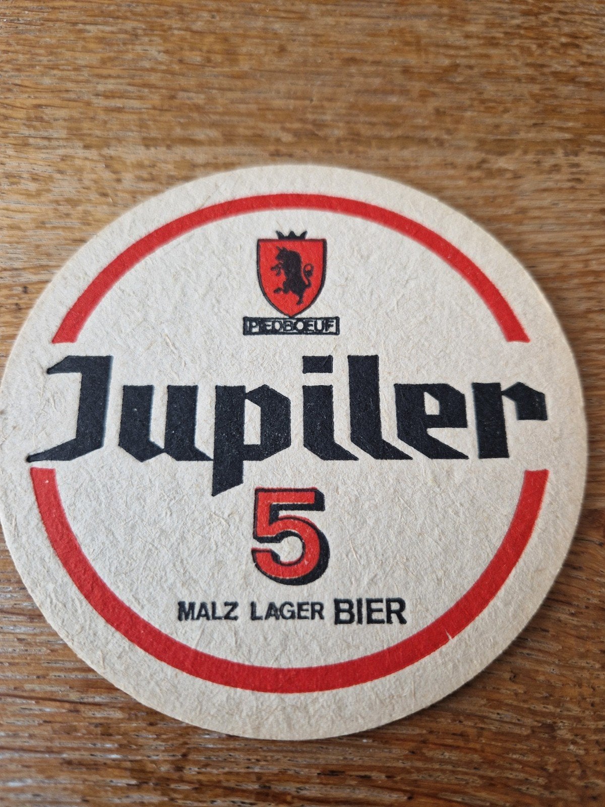 Jupiler 5 Viltje - Malz Lager Bier, Ophalen of Verzenden, Gebruikt, Viltje(s), Jupiler