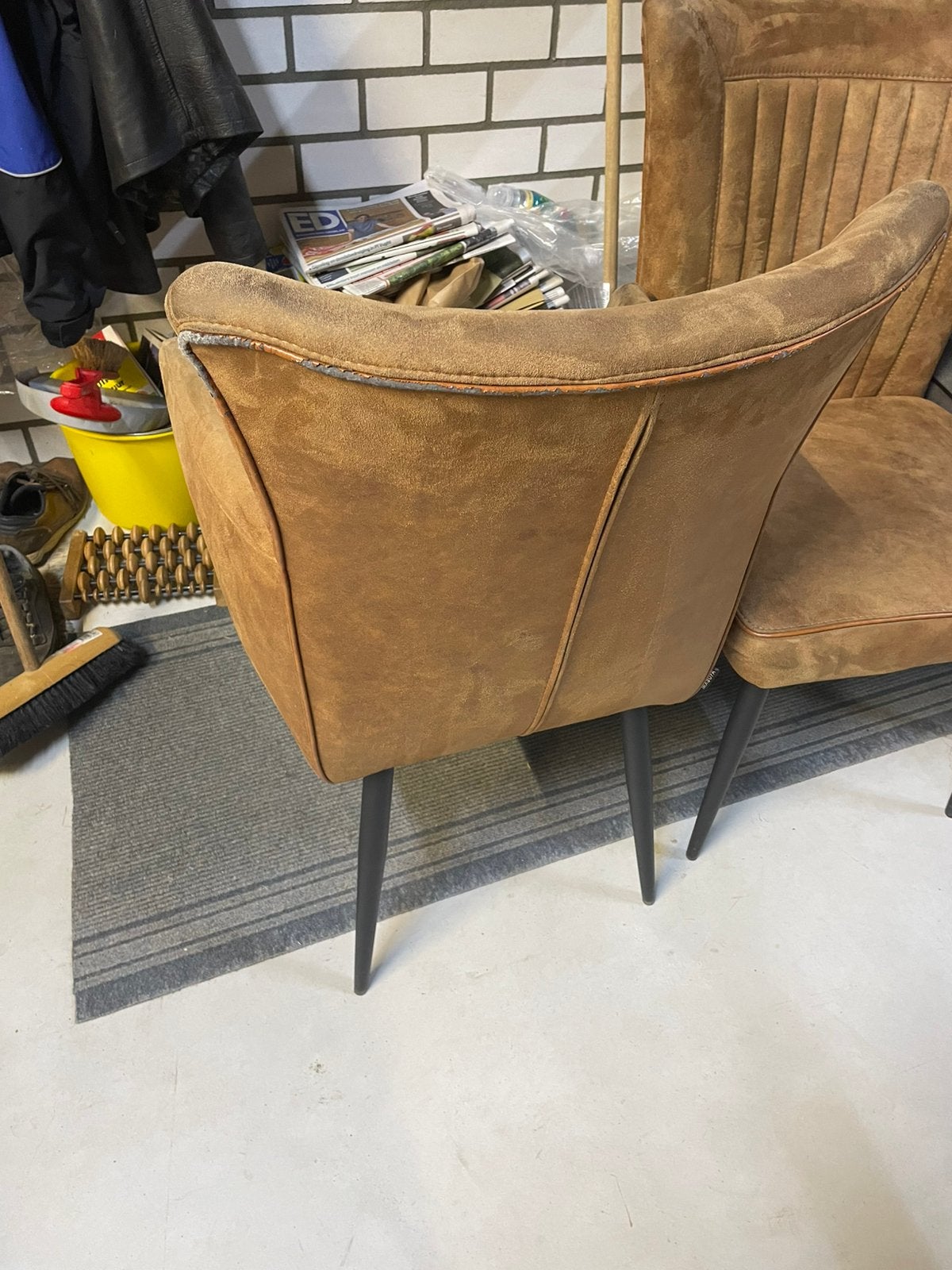Stoelen, Huis en Inrichting, Stoelen, Ophalen, Zo goed als nieuw, Grijs, Twee