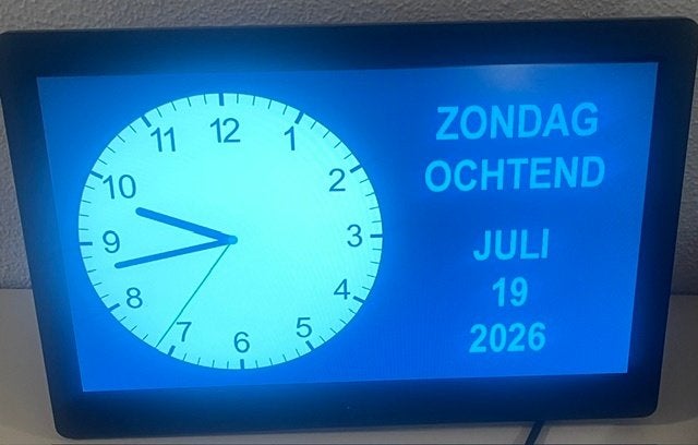 Dementie klok, Ophalen, Kalenderfunctie, Zo goed als nieuw, Staande klok