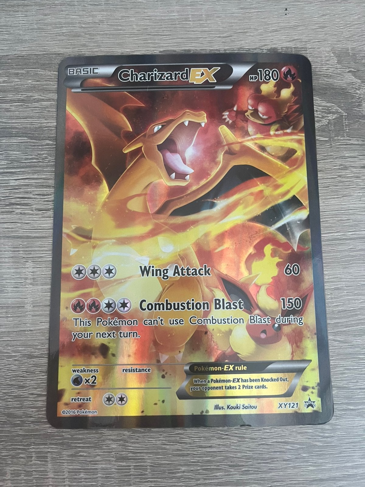 Charizard EX xy121 jumbo promo kaart, Verzenden, Zo goed als nieuw