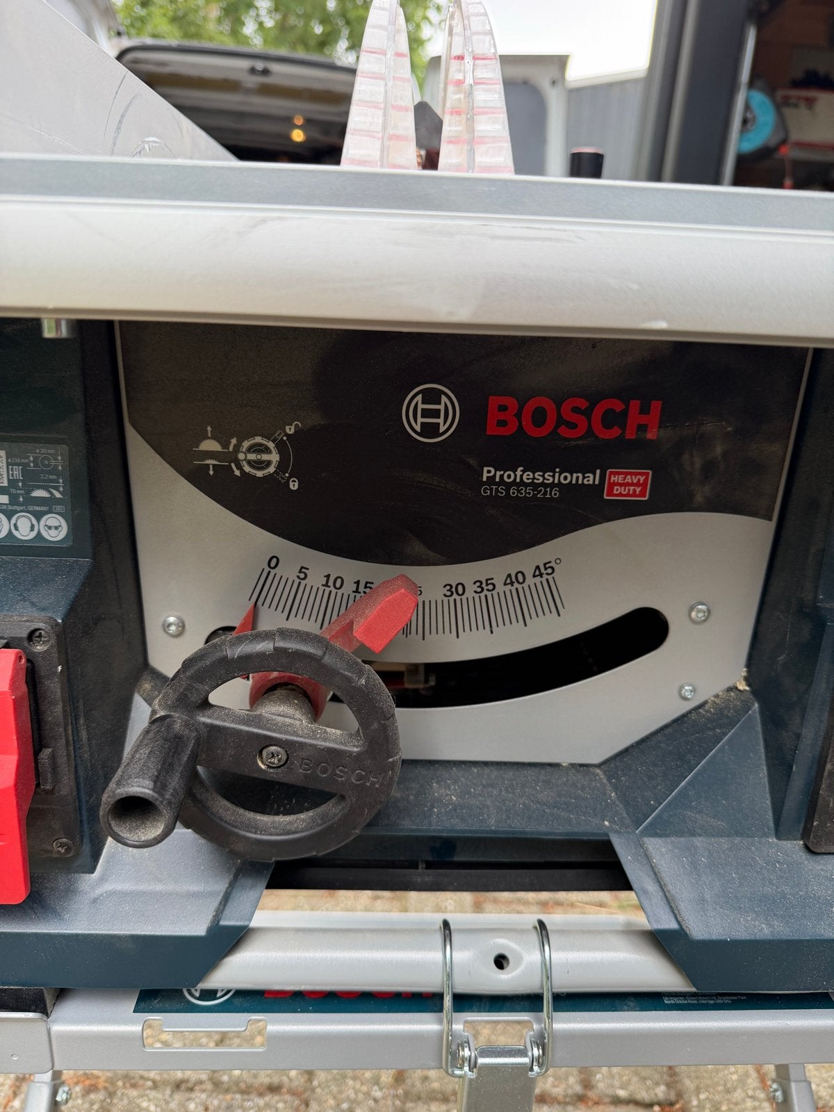 Bosch GTS 635-216 Tafelzaag - Zo goed als nieuw, Cirkelzaag, 70 mm of meer, Ophalen of Verzenden, Zo goed als nieuw