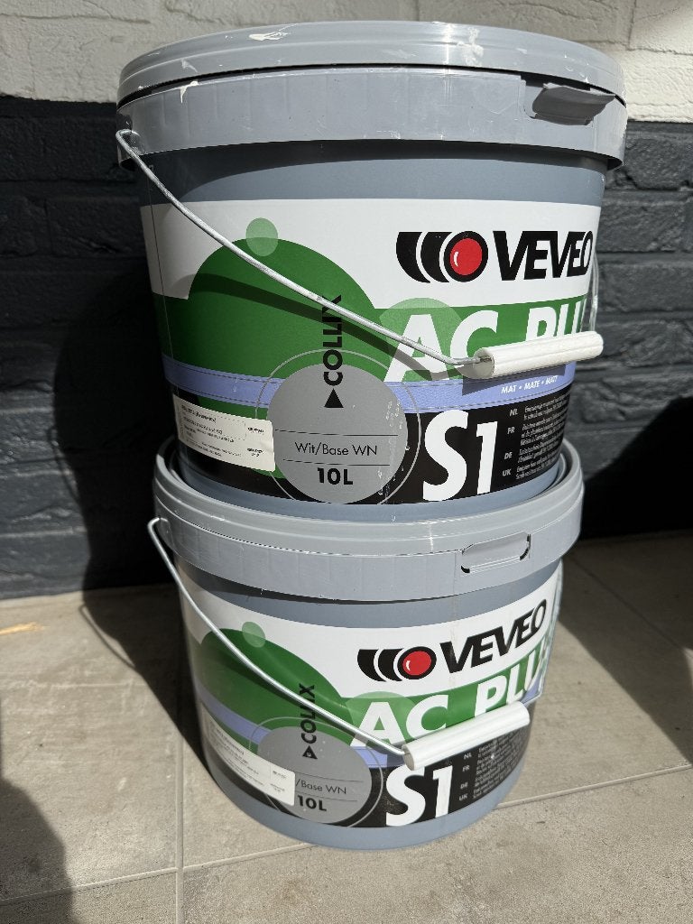 Latex RAL 9010 en schildertoebehoren, Ophalen, Wit, Nieuw, Verf