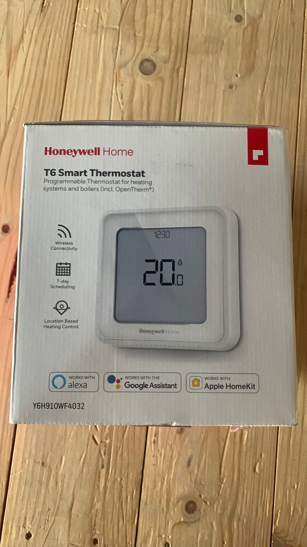 Honeywell Home T6 slimme wifi thermostaat – OpenTherm –Nieuw, Doe-het-zelf en Verbouw, Nieuw, Ophalen of Verzenden, X, Slimme thermostaat