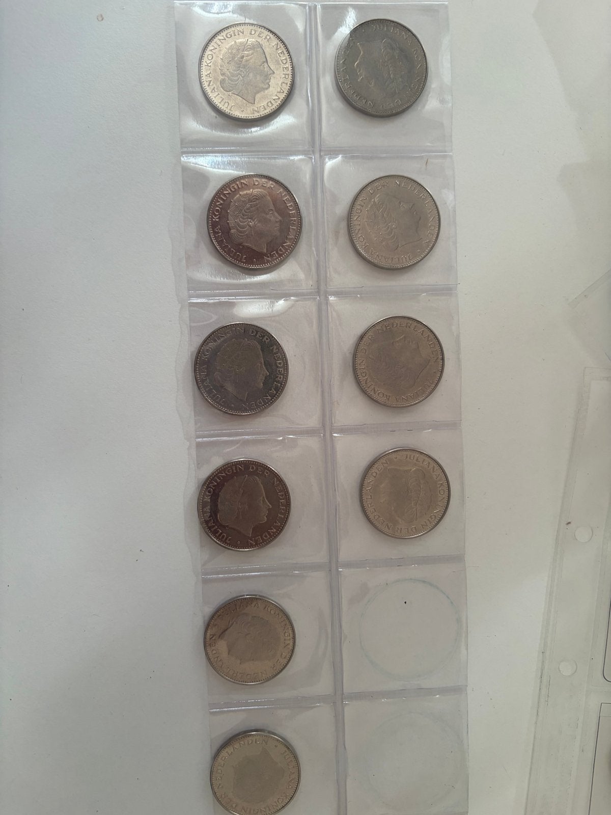 Setje van 10 niet-zilveren guldens Koningin Juliana, Ophalen, Koningin Juliana, 1 gulden, Setje