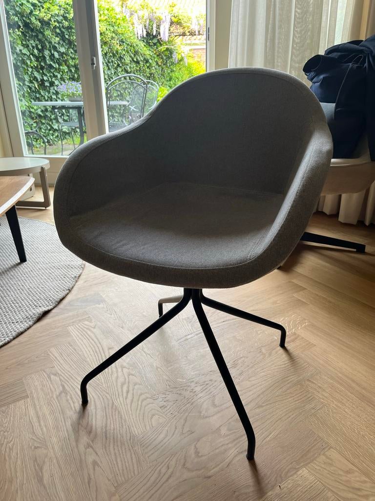 6 Grijze eetkamerstoelen, Ophalen, Gebruikt, Vijf, Zes of meer stoelen, Stof