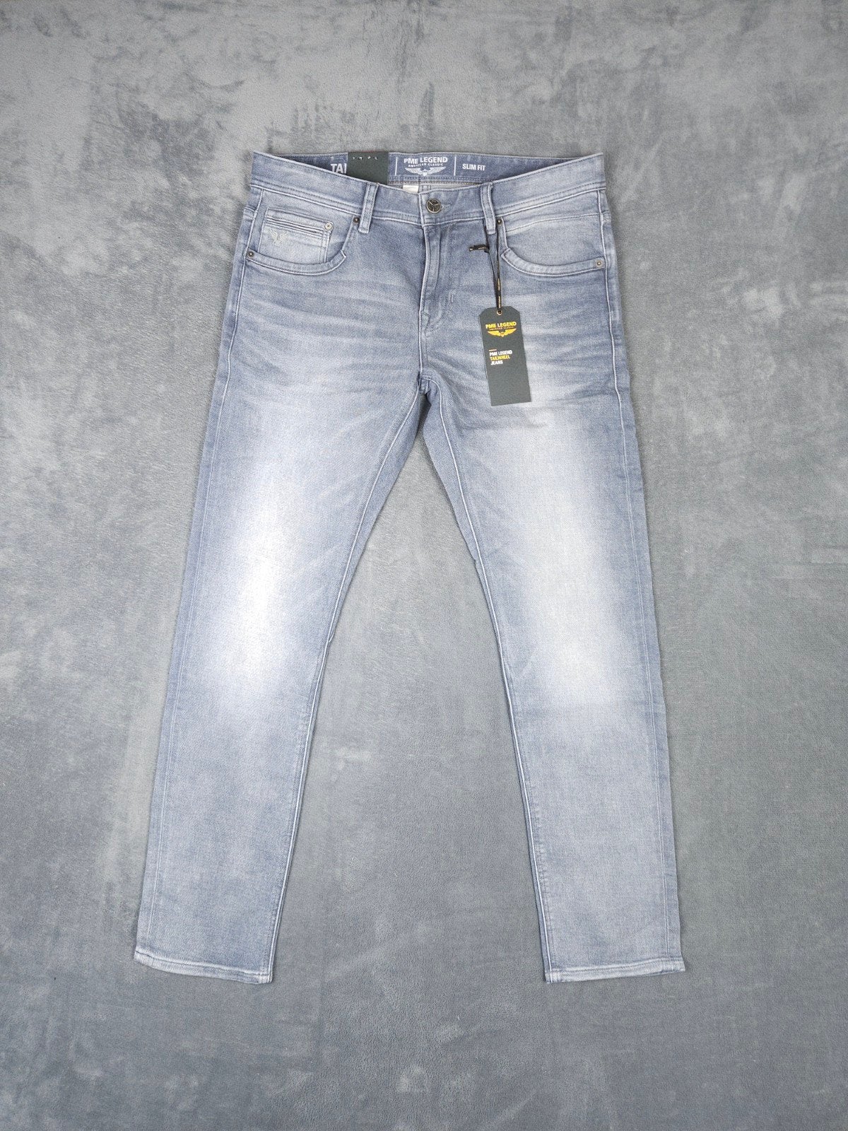 Pme Legend Broek Tailwheel W35 L32 Slim Blauw Grijs, ., Nieuw, ., W33 - W34 (confectie 48/50)