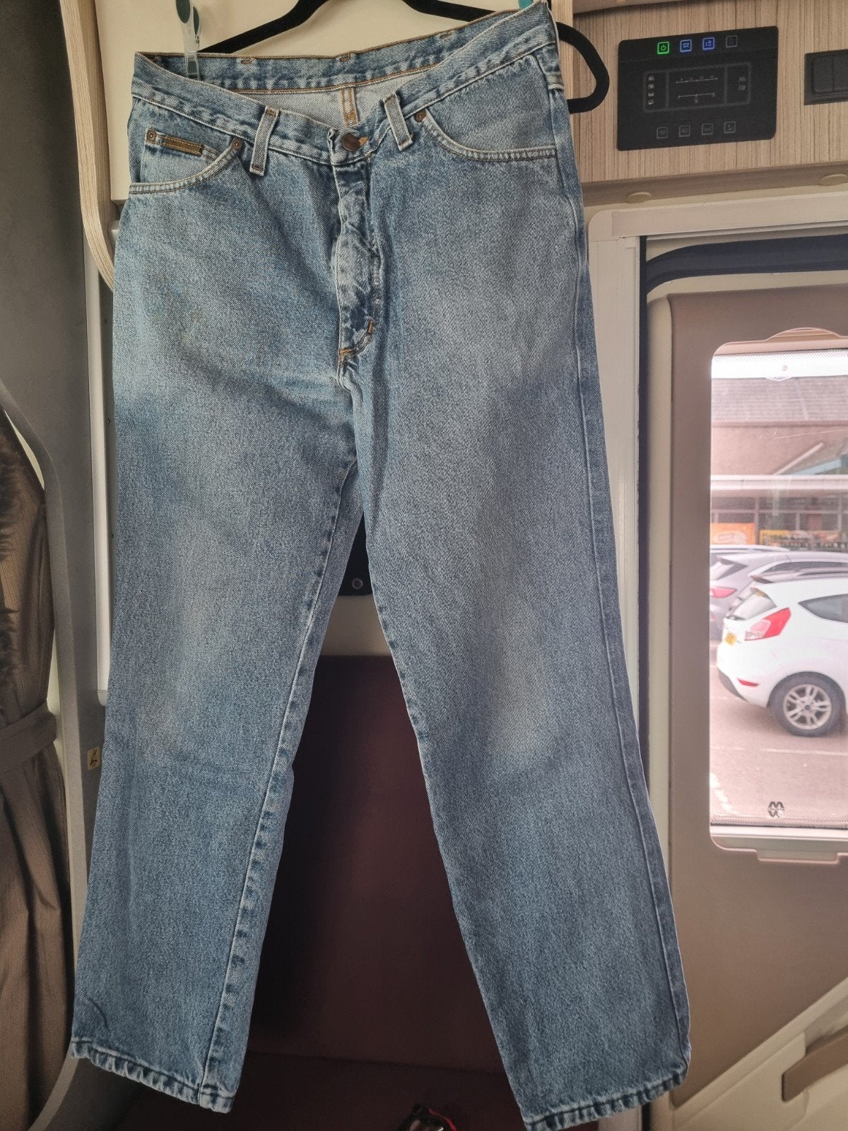 Vintage Wrangler spijkerbroek mt 34/30, Blauw, Wrangler, Ophalen of Verzenden, W33 - W34 (confectie 48/50)